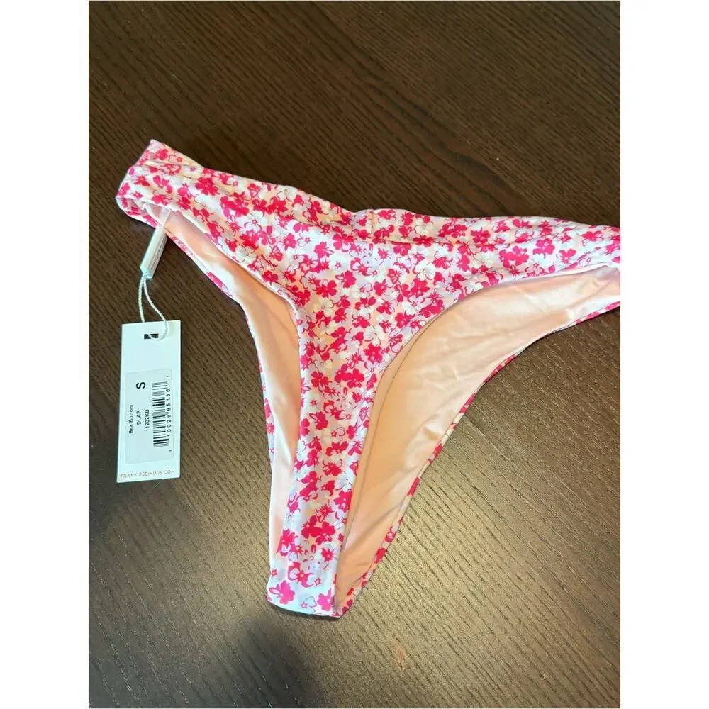 Frankies Bikinis NWT Floral Sea Bottom Bikini Bottoms Size S